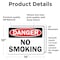 Signmission No Smoking Danger Sign, Vinyl Decal, 14in W x 10in L, 2PK OS-2PACK-DS-D-1014-L-19452 - alternate 4
